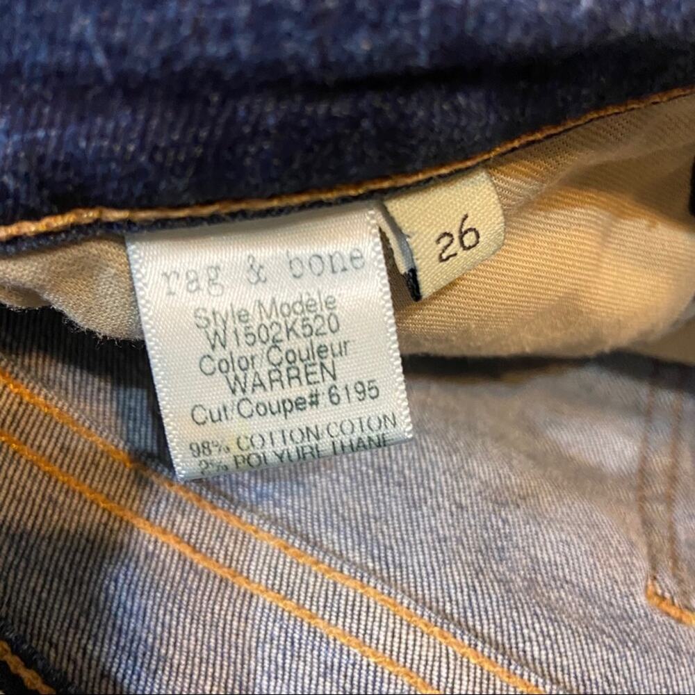 Rag & Bone Warren Distressed Skinny Jeans Sz 26 - Picture 11 of 11